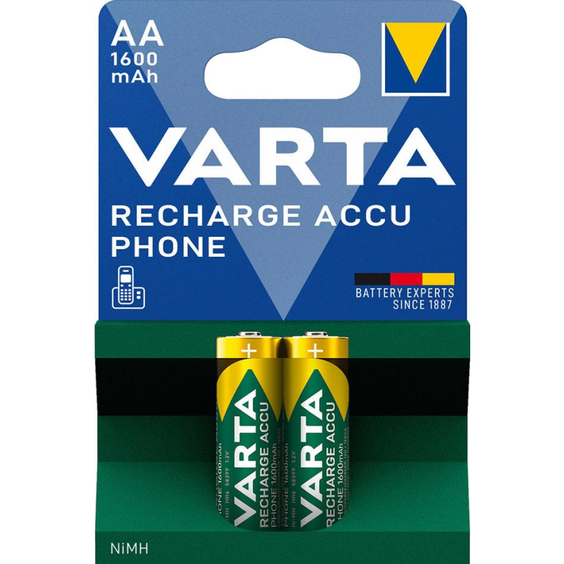 Varta AA 1600 mAh Recharge Accu HR6 2er Pack