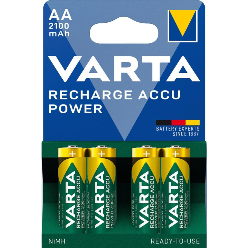 Varta AA 2100 mAh Recharge Accu HR6 4er Pack