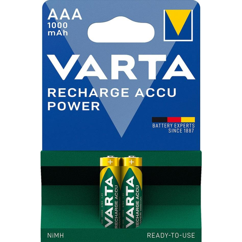 Varta AAA 1000 mAh Recharge Accu HR3 2er Pack