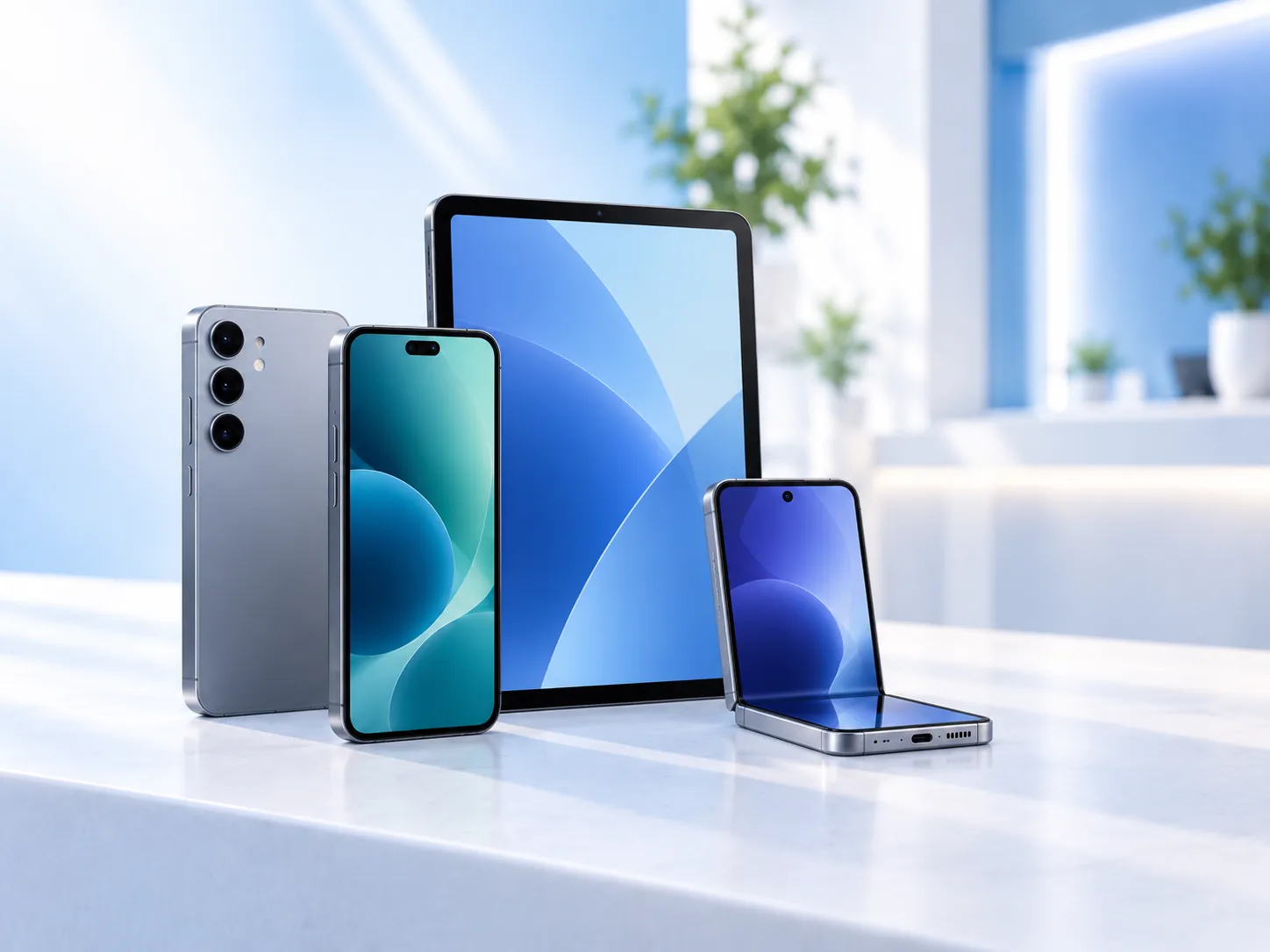 Smartphones und Tablet als illustrative Geräteauswahl